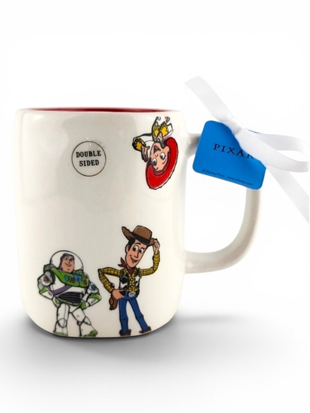 NWT Rae Dunn Pixar Toy Story Howdy Partner Double Sided Mug White Large